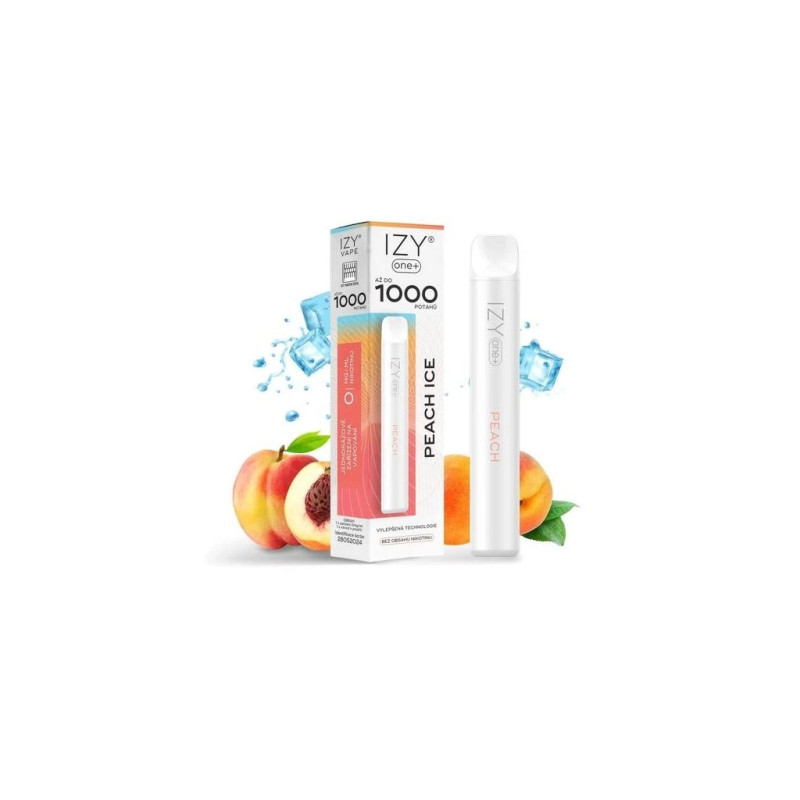 IZY ONE+ jednorazowy e-papieros o smaku Peach Ice – bez nikotyny