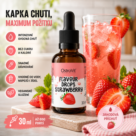 Ostrovit Príchuť jahoda, kvapky 30 ml