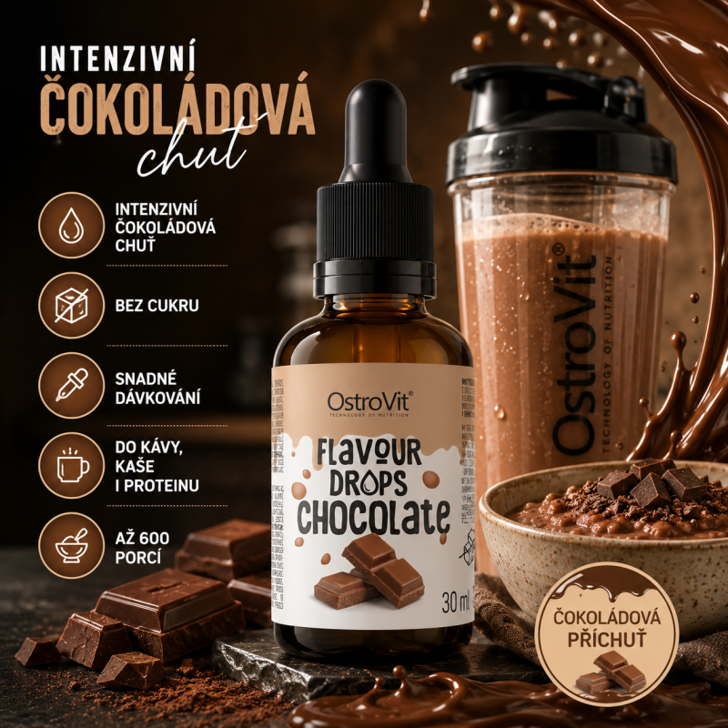 Ostrovit o smaku czekoladowym, krople 30 ml