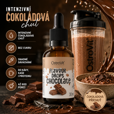 Ostrovit Príchuť čokoláda, kvapky 30 ml