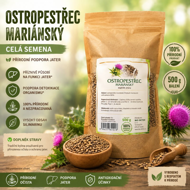 Bio-Detox Ostropestřec Mariánský celá semena 500g