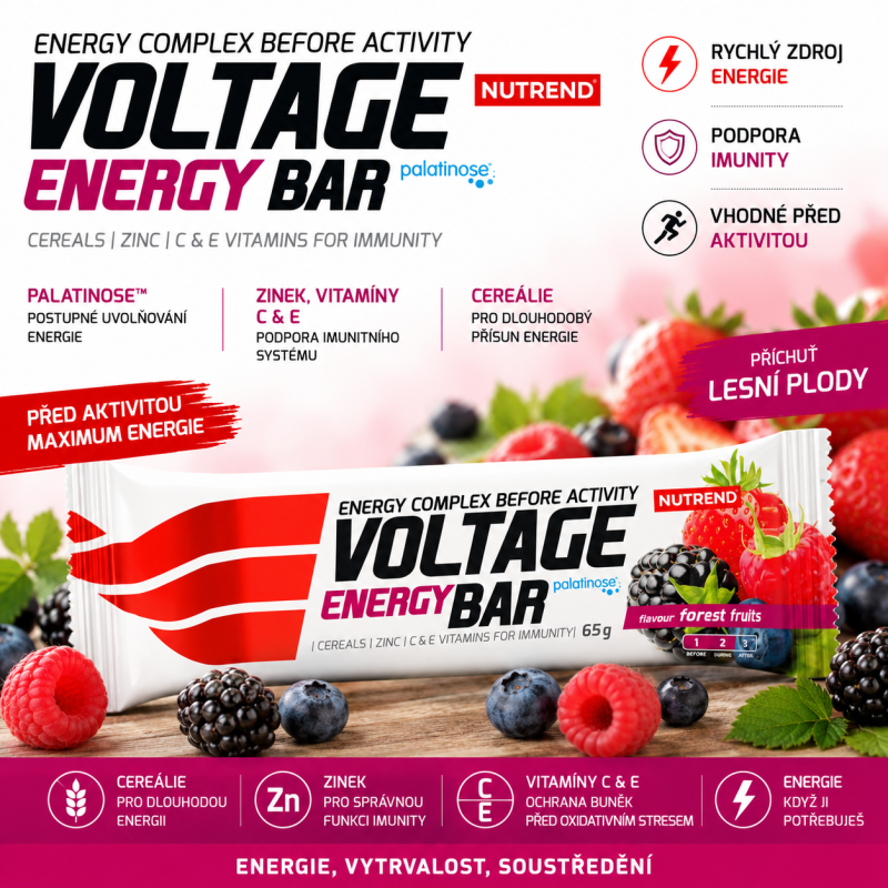 Voltage Energy Bar lesní plody