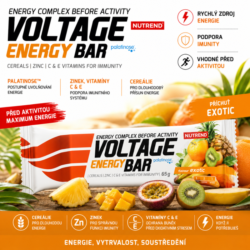 Voltage Energy Bar 65g exotic