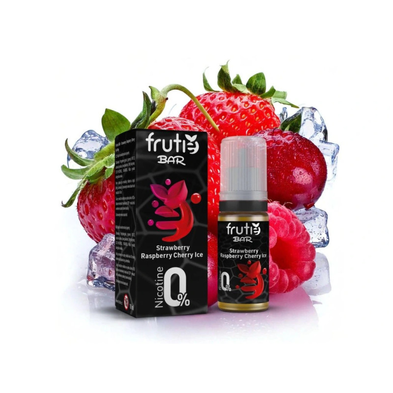 Frutie BAR - Strawberry, Raspberry, Cherry Ice 10ml - bez nikotinu