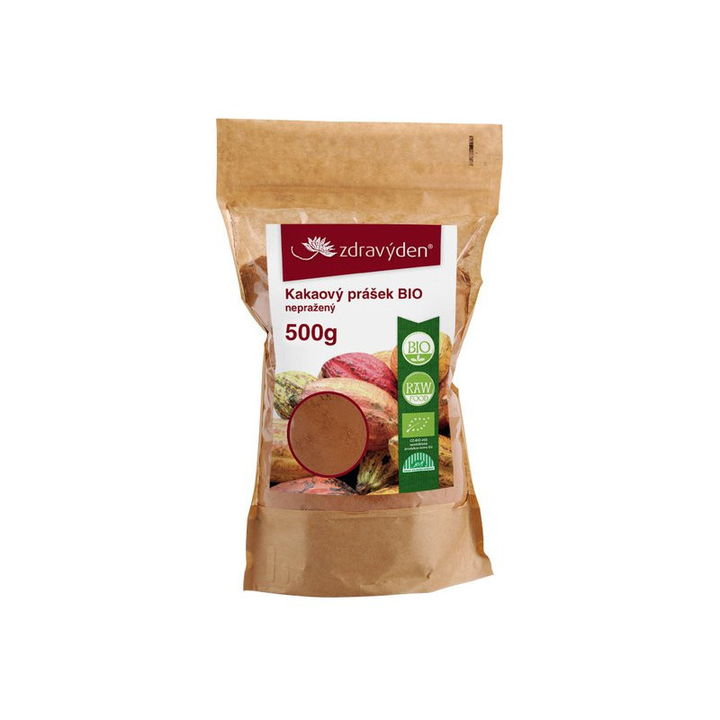 Zdravý den Kakaový prášek BIO nepražený 500g