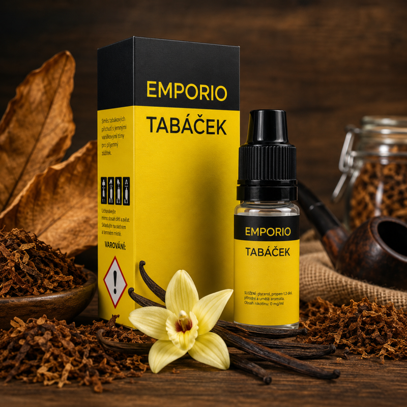 E-liquid Emporio – Tabak 10 ml – bez nikotínu