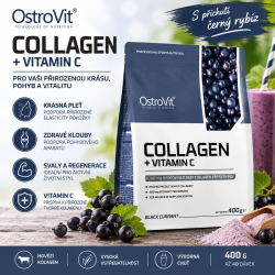 OstroVit Kolagen + vitamín C 400 g – černý rybíz