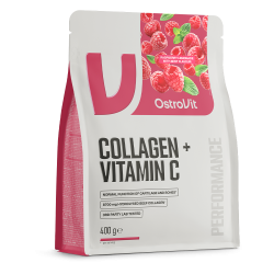 Ostrovit Kolagen + vitamín C 400 g – malinová limonáda s mátou