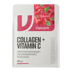 Ostrovit Kolagen + vitamín C 400 g – malinová limonáda s mátou