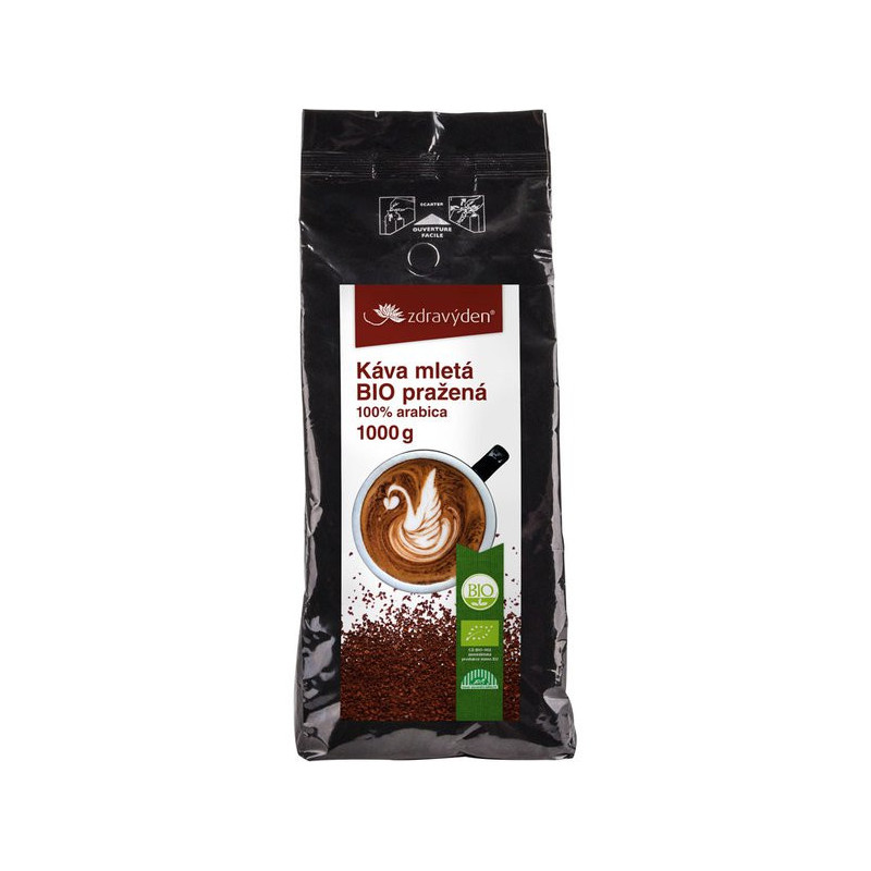 Zdravý den BIO kawa mielona palona 1000g