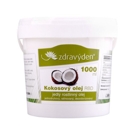 Olej kokosowy Zdravý den RBD 1000ml, bezzapachowy