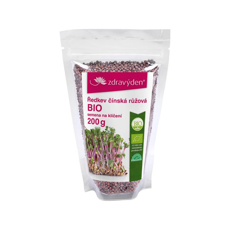 Čínska ružová reďkovka BIO - semená na klíčenie 200g