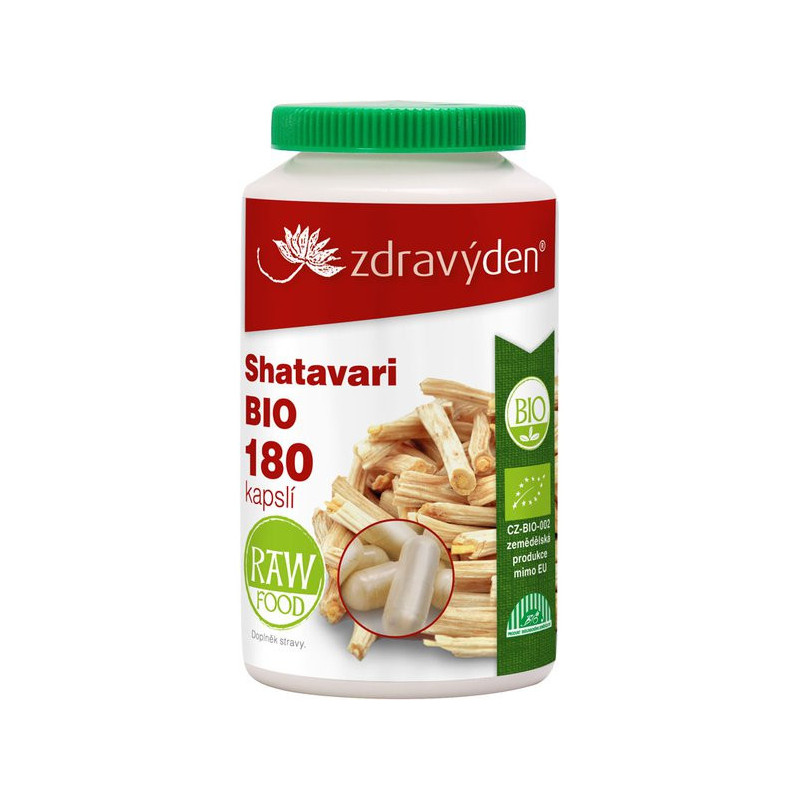 Zdravý den Shatavari BIO 180 Kapseln