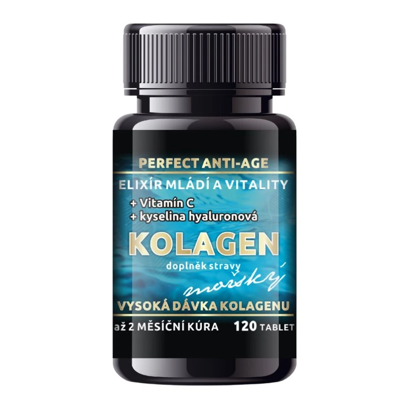 MARINE Anti-Age kolagén + vit. C a kyselina hyalurónová - 120 tabliet