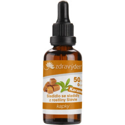 Zdravý den Krople słodzące 50ml, karmelowe