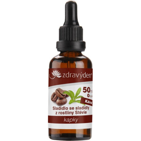 Zdravý deň Stevia kvapky káva 50 ml