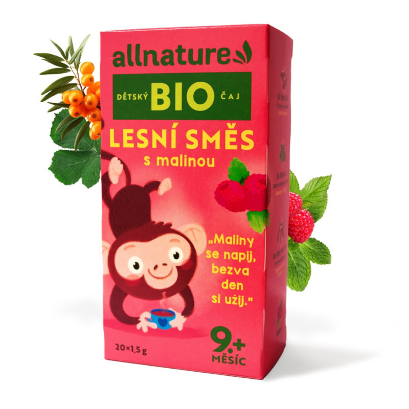 Allnature BIO Detský čaj Lesná zmes s malinou 20x1,5g