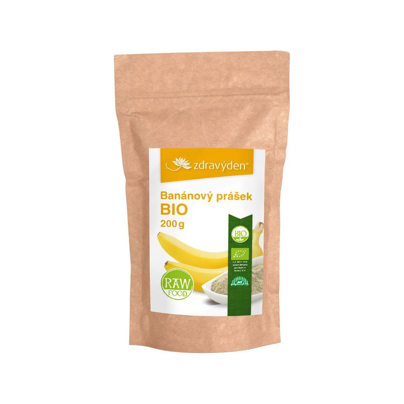 Zdravý deň Banánový prášok surový BIO 200 g