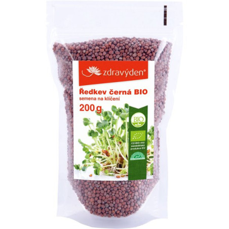 Ředkev černá BIO – semena na klíčení 200g