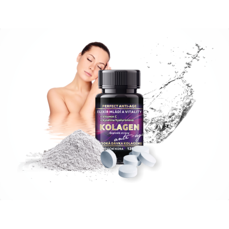 Kolagén Perfect ANTI-AGE + vit. C a kyselina hyalurónová - 120 tabliet