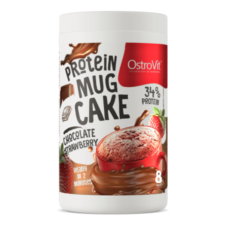 Proteínový hrnčekový koláč 360g, čokoláda, jahoda