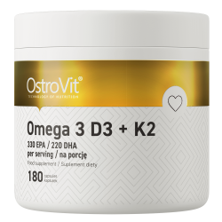 OstroVit Omega 3 D3+K2 180 Kapseln