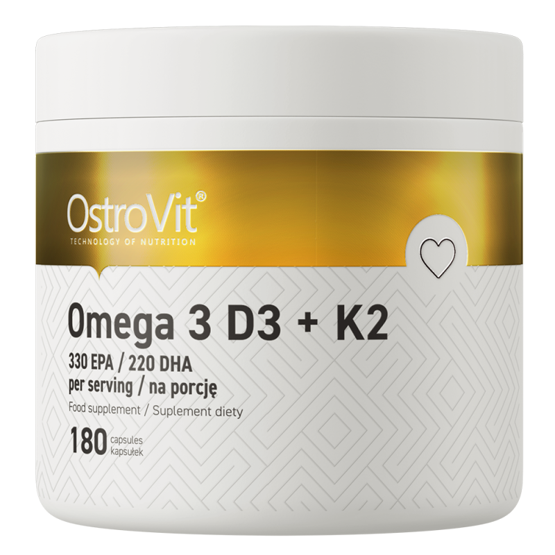OstroVit Omega 3 D3+K2 180 kapsúl