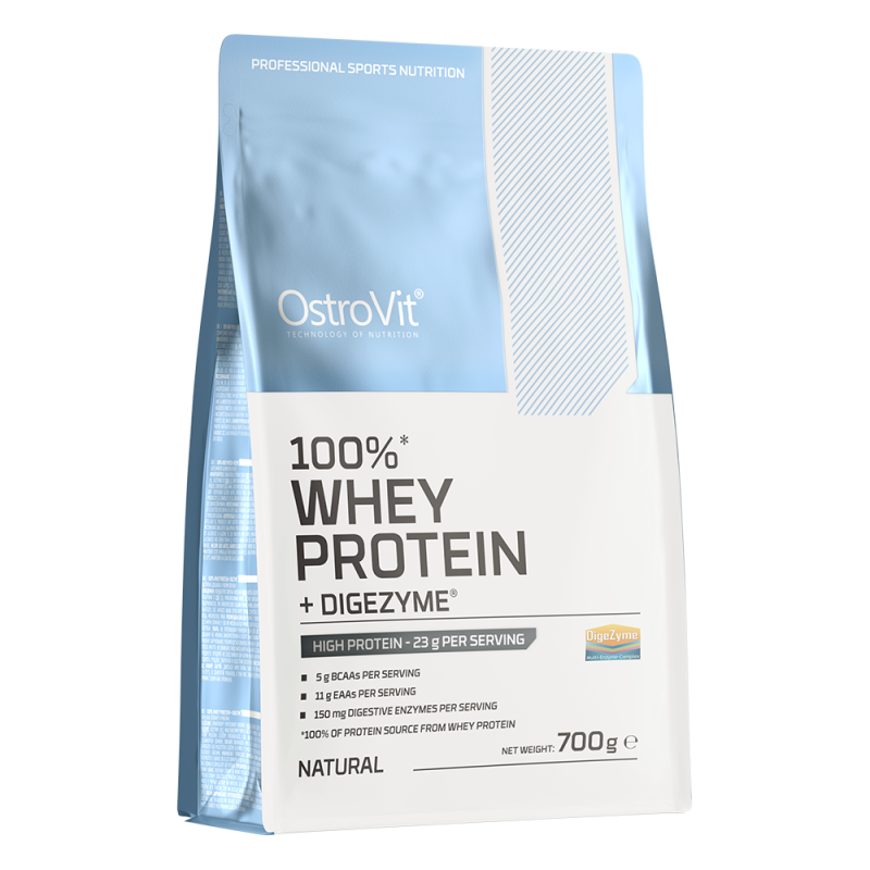 OstroVit 100% Whey Protein + DigeZyme 700 g - natural