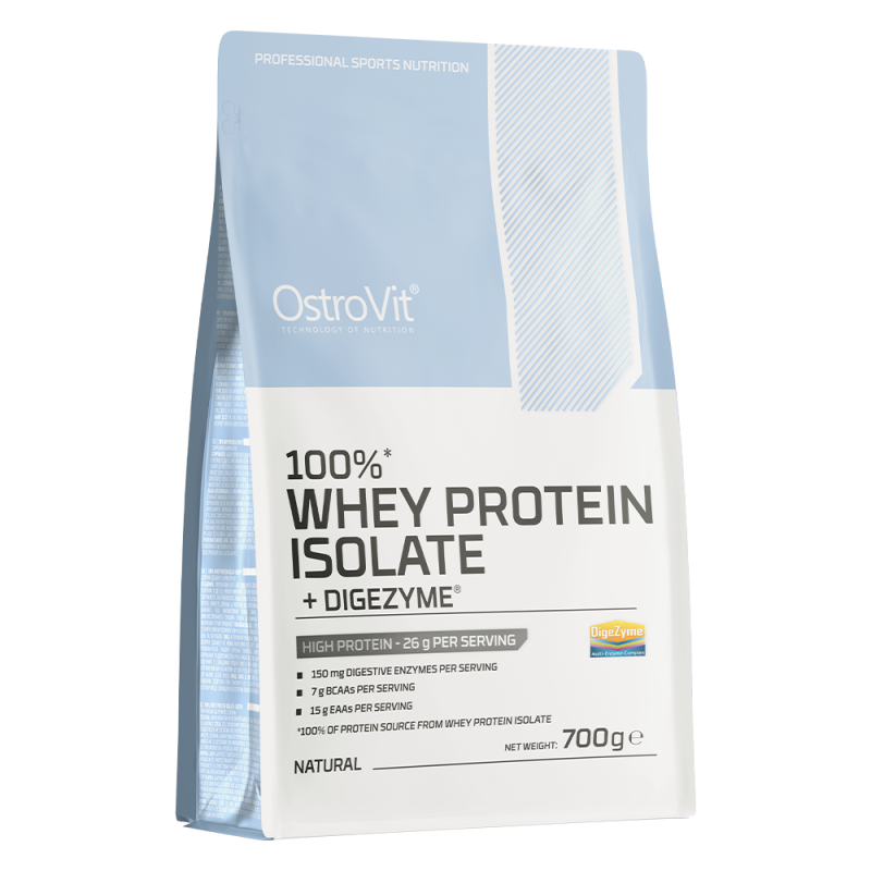 OstroVit 100% Whey Protein Isolate + DigeZyme 700 g - přírodní